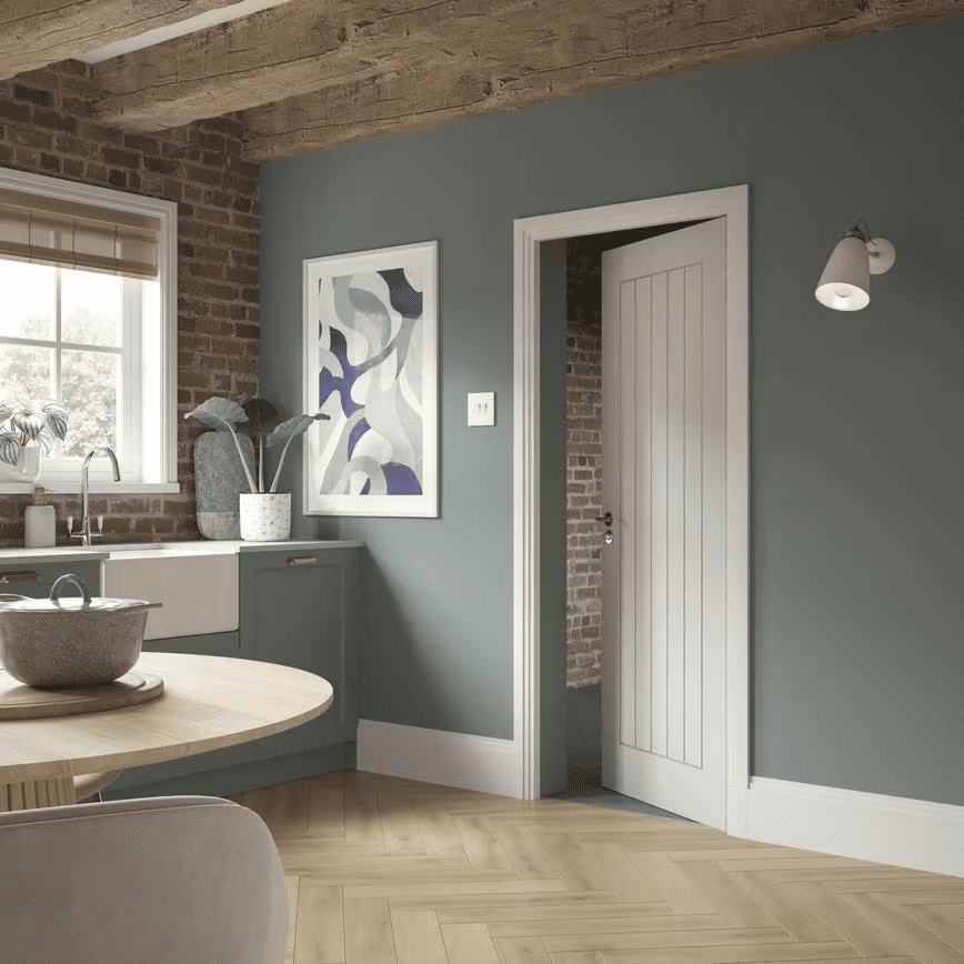 Redline Holdenby White Primed FD30 Fire Door - Image 2